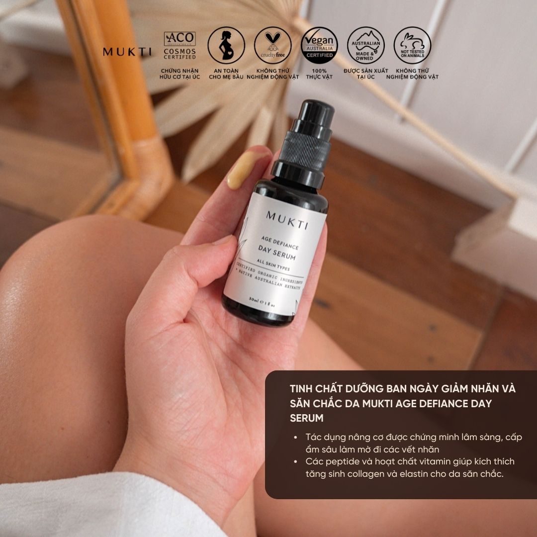 Tinh Chất Dưỡng Ban Ngày Giảm Nhăn Và Săn Chắc Da Mukti Age Defiance Day Serum 30Ml