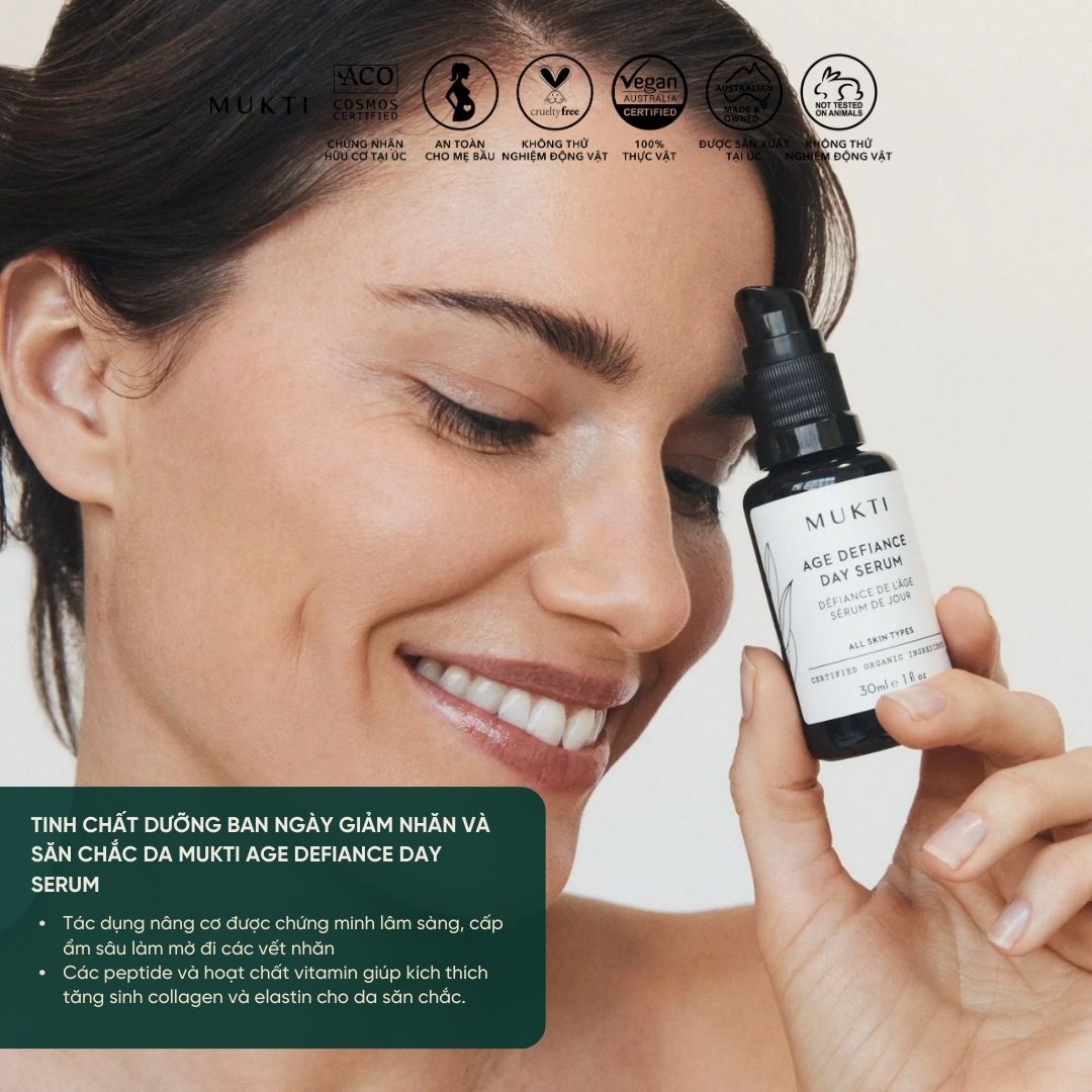 Tinh Chất Dưỡng Ban Ngày Giảm Nhăn Và Săn Chắc Da Mukti Age Defiance Day Serum 30Ml