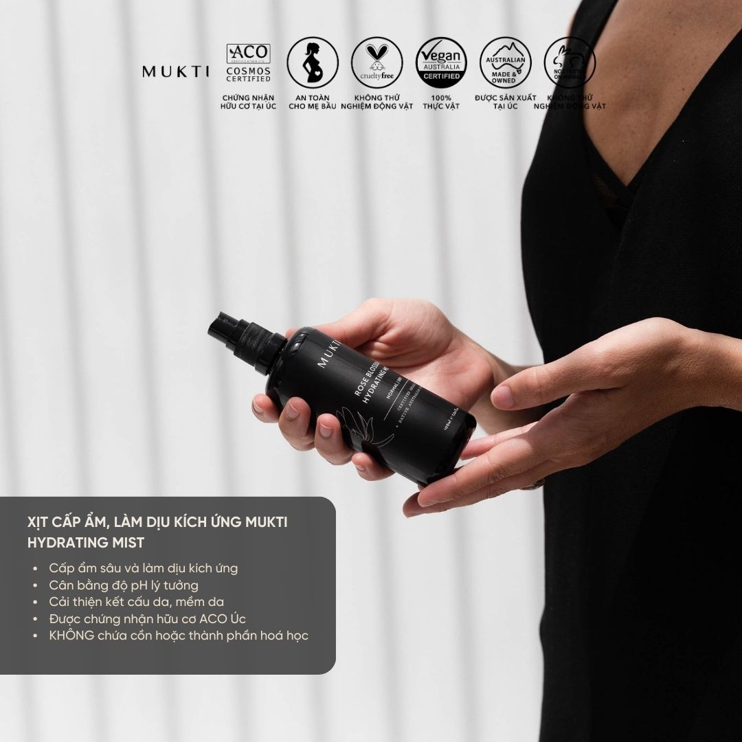 Tinh Chất Xịt Dưỡng Ẩm Hoa Hồng Mukti Rose Blossom Hydrating Mist 100Ml
