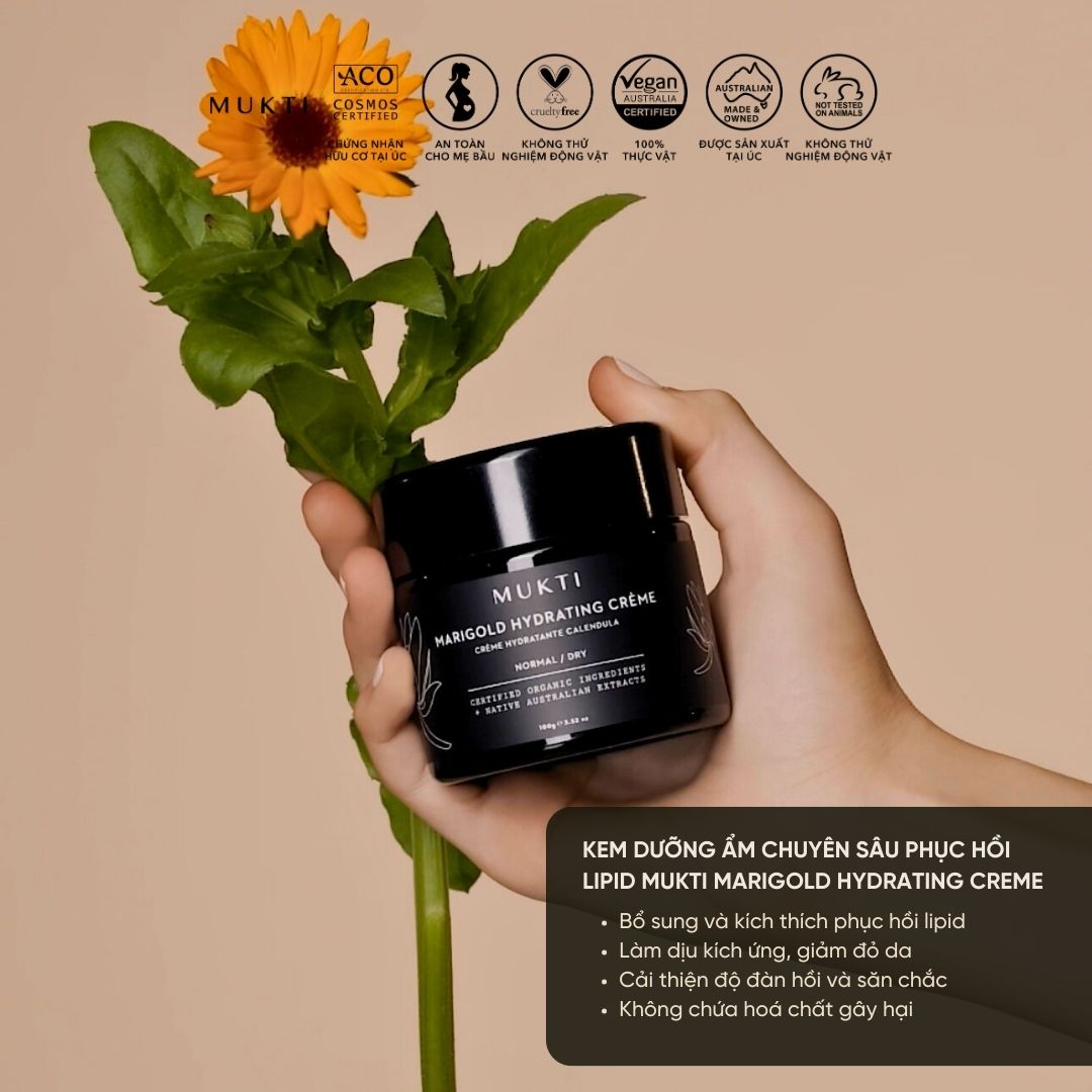 Kem Dưỡng Ẩm Chuyên Sâu, Phục Hồi Lipid Mukti Marigold Hydrating Creme 100G
