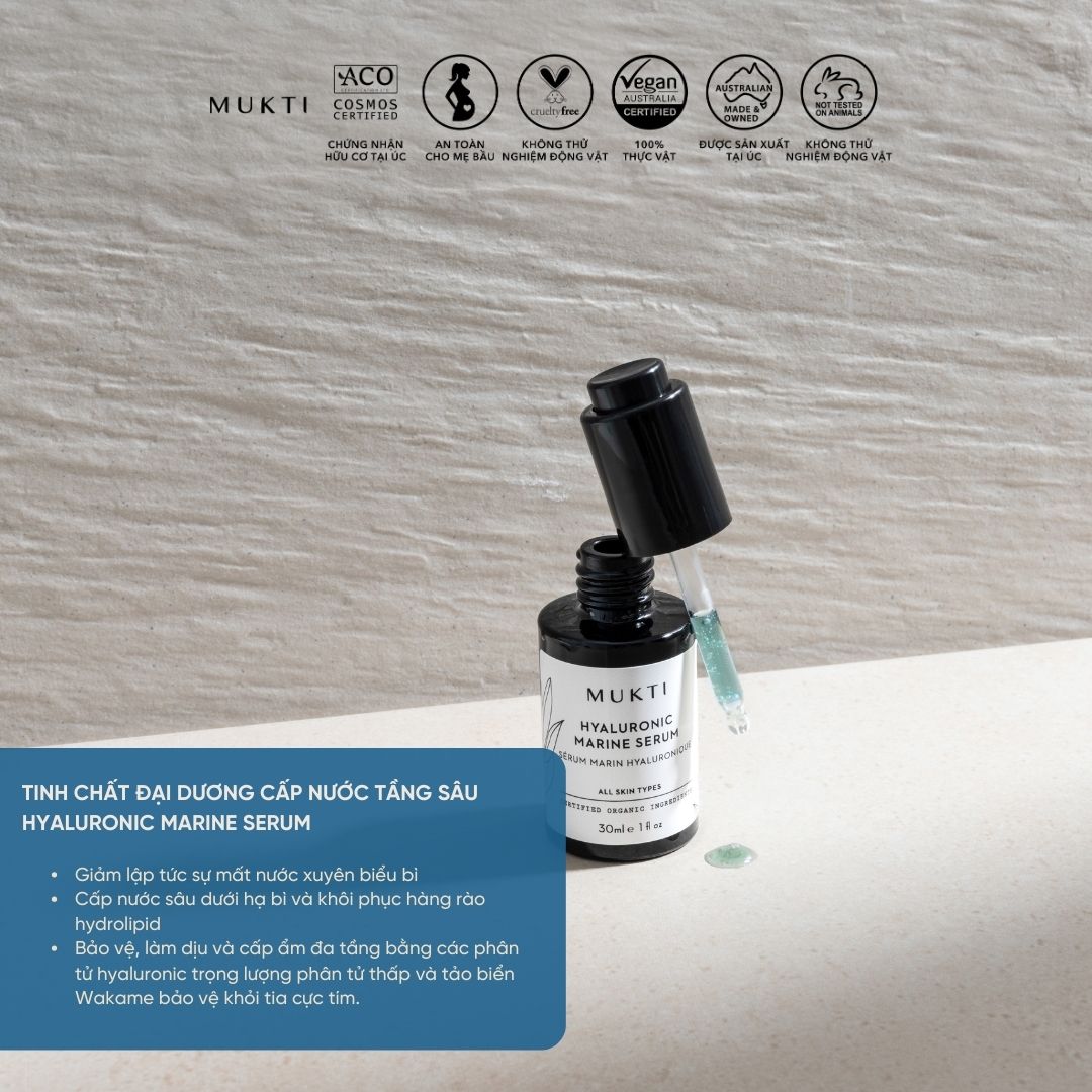 Tinh Chất Đại Dương Cấp Nước Tầng Sâu Mukti Hyaluronic Marine Serum 30Ml