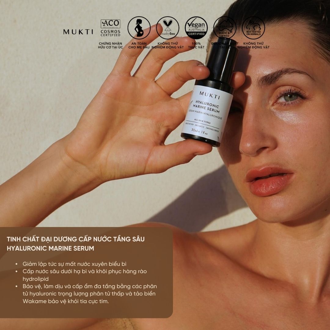 Tinh Chất Đại Dương Cấp Nước Tầng Sâu Mukti Hyaluronic Marine Serum 30Ml