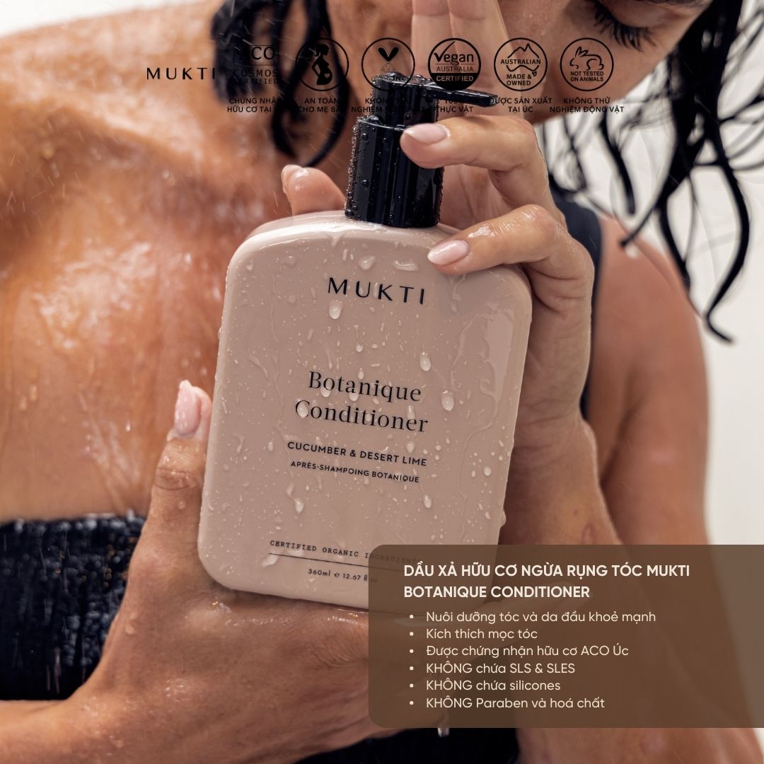 Dầu Xả Phục Hồi Suôn Mượt Mukti Botanique Conditioner 360Ml