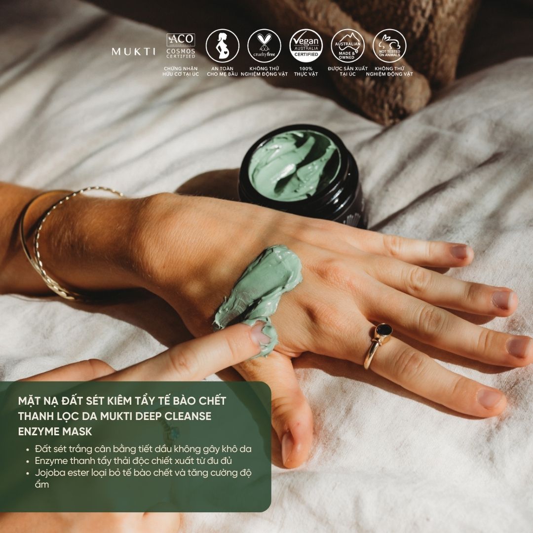 Mặt Nạ Đất Sét Kiêm Tẩy Tế Bào Chết Thanh Lọc Da Mukti Deep Cleanse Enzyme Mask 50g