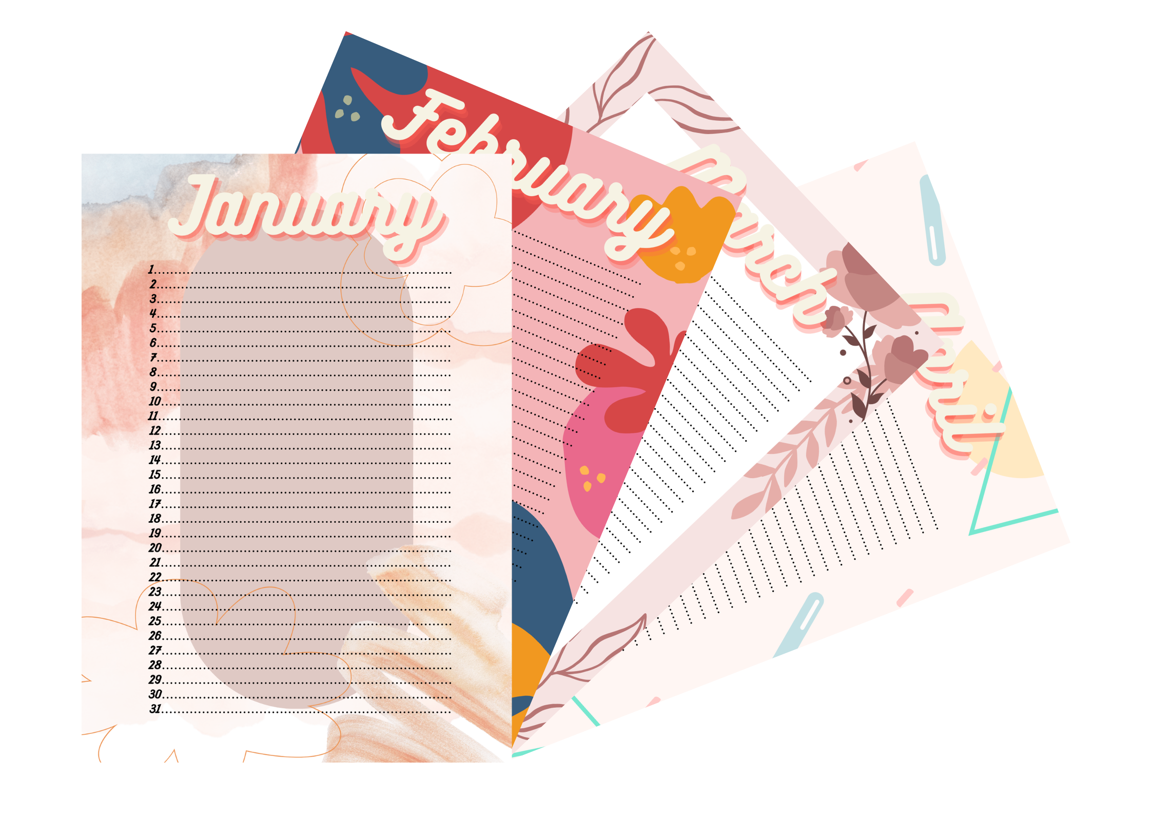 Birthday Calendar Pink