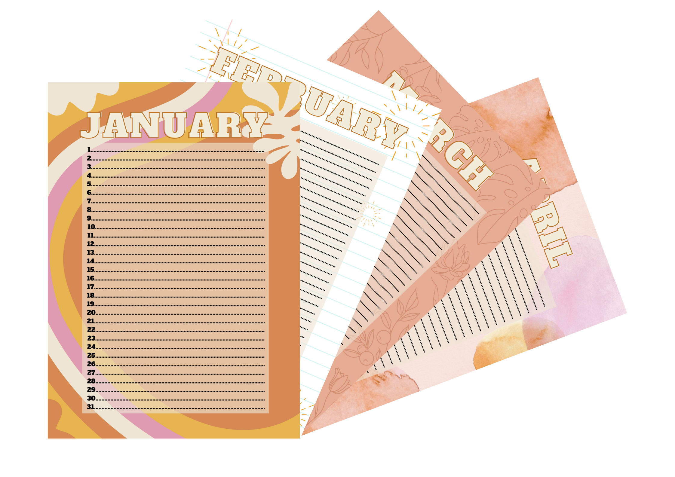 Birthday Calendar Orange