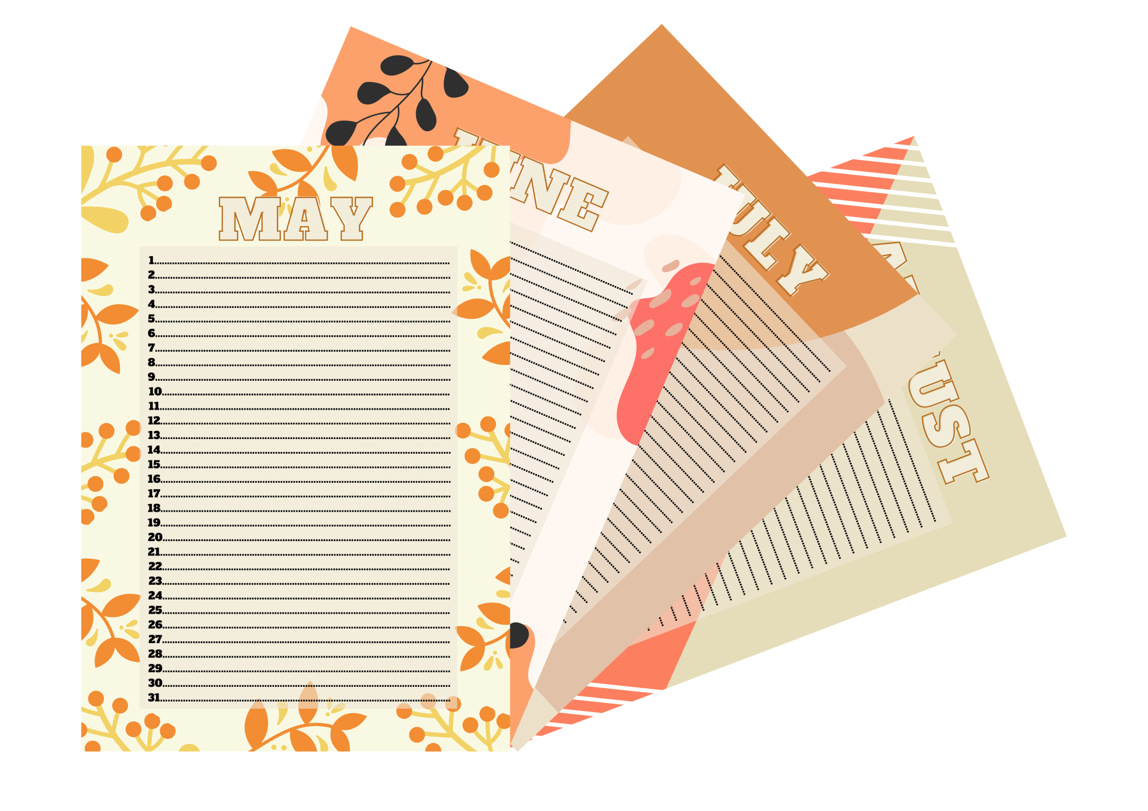 Birthday Calendar Orange