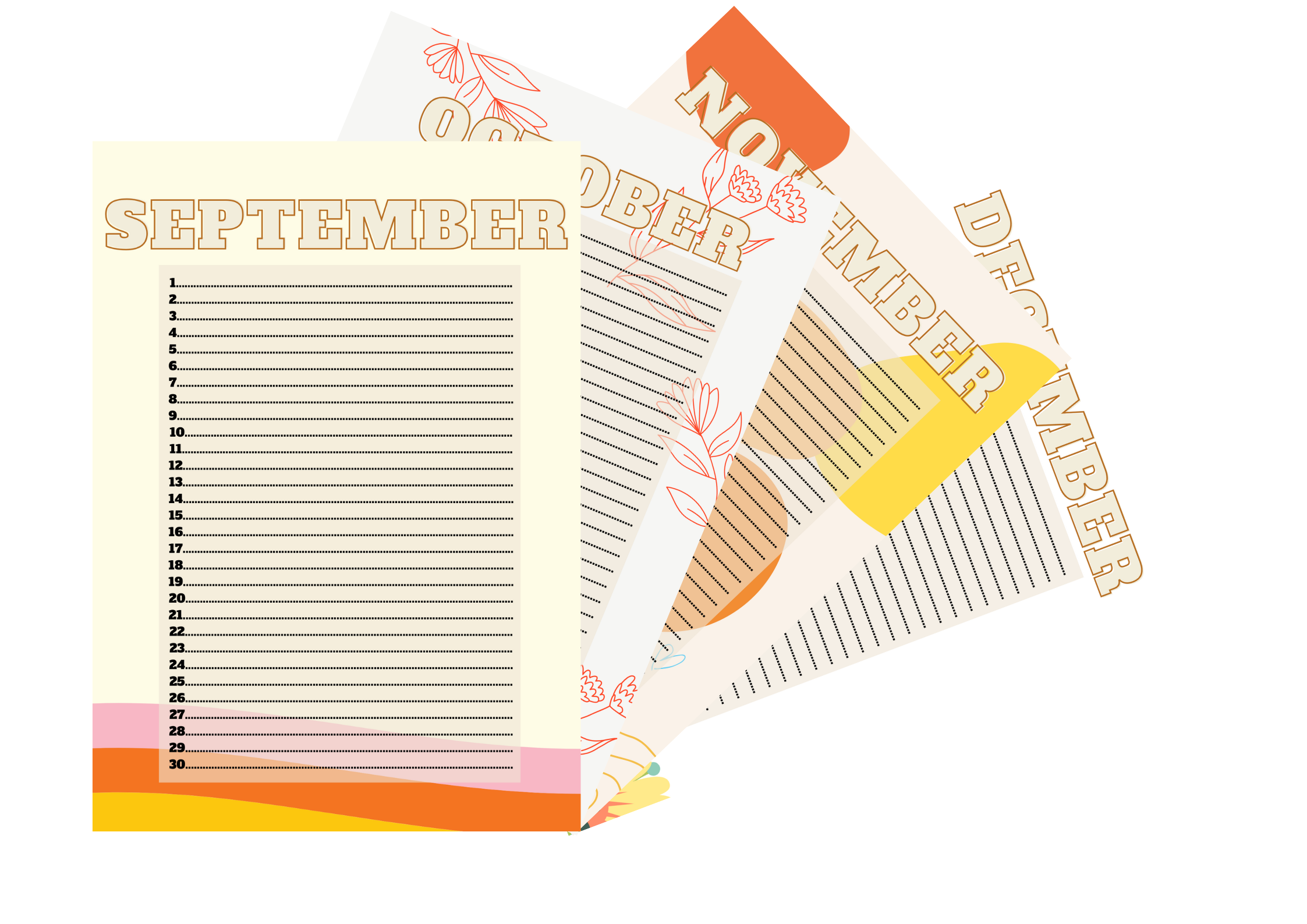 Birthday Calendar Orange