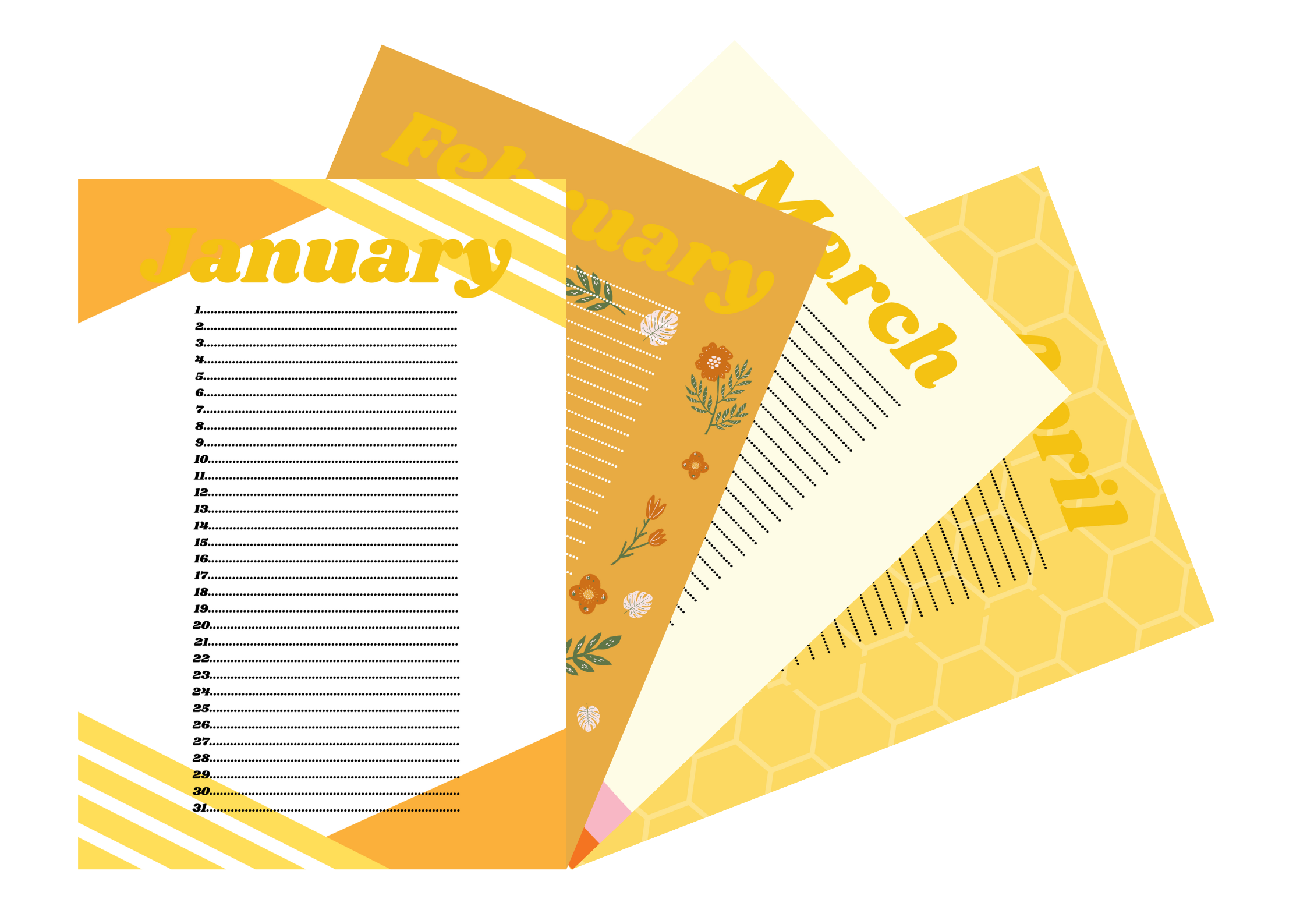 Birthday Calendar Yellow