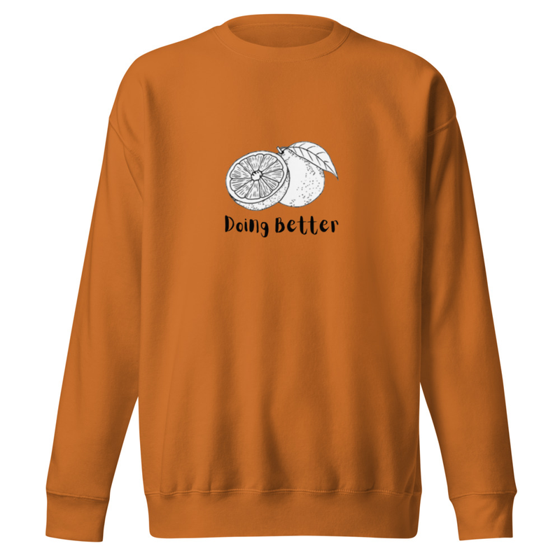 Unisex Cotton Orange Sweatshirt