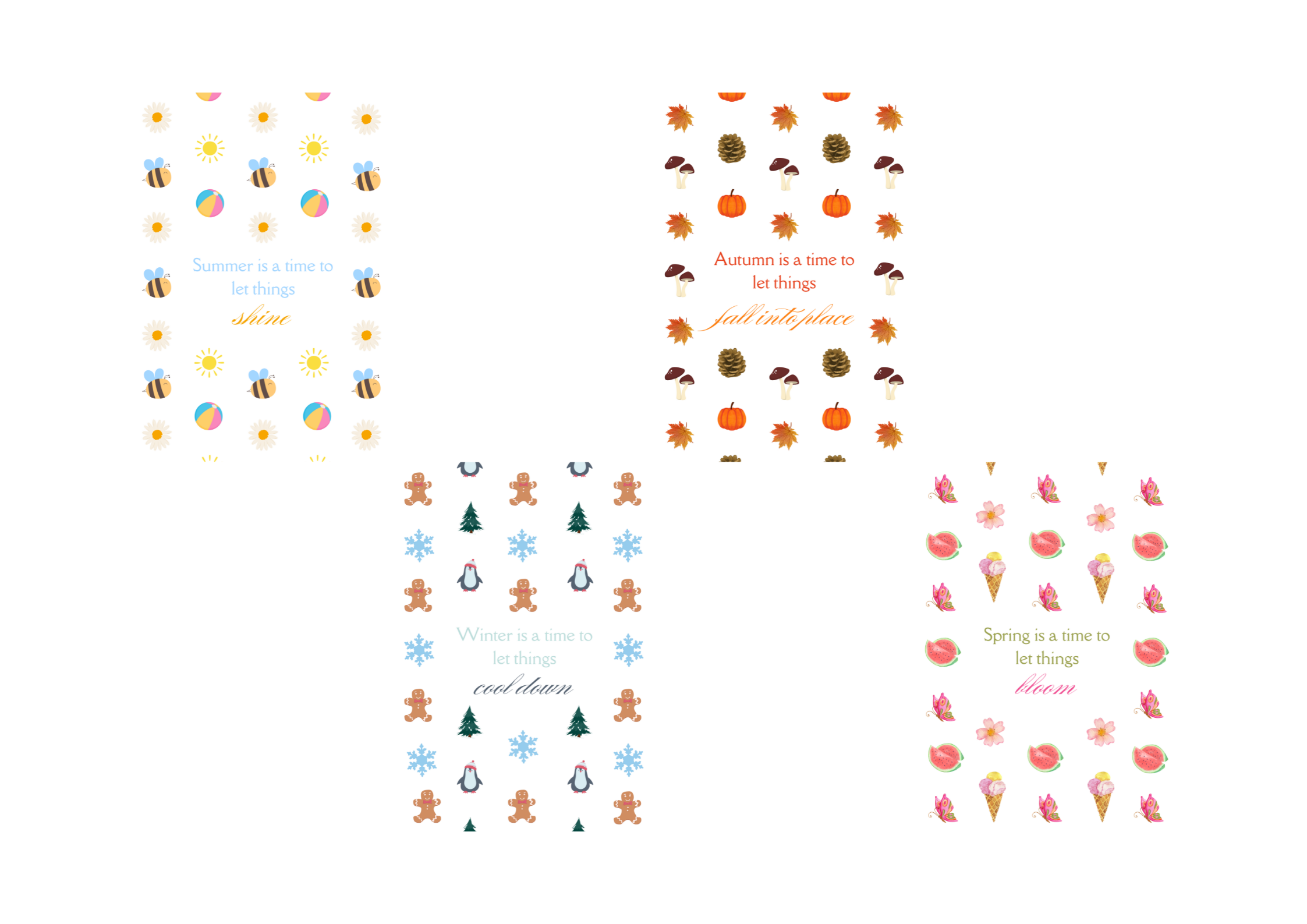 Seasonal Inspiration Poster Bundle