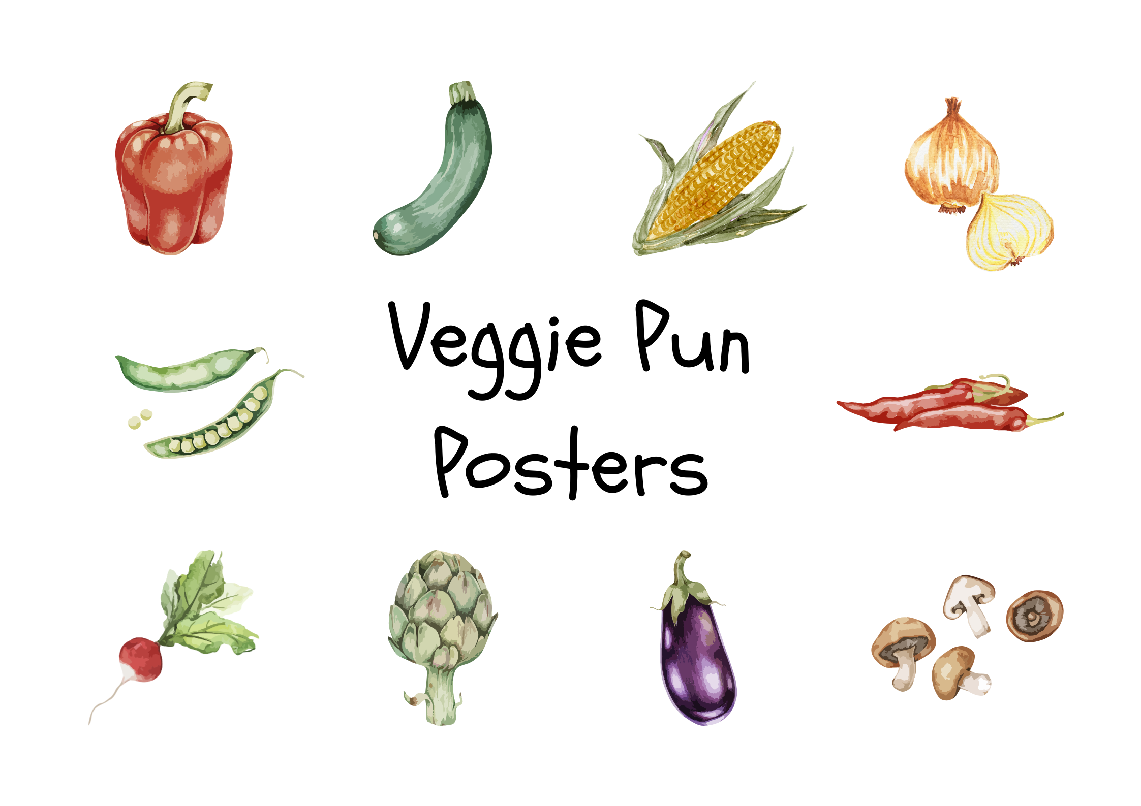 Veggie Pun Poster Bundle