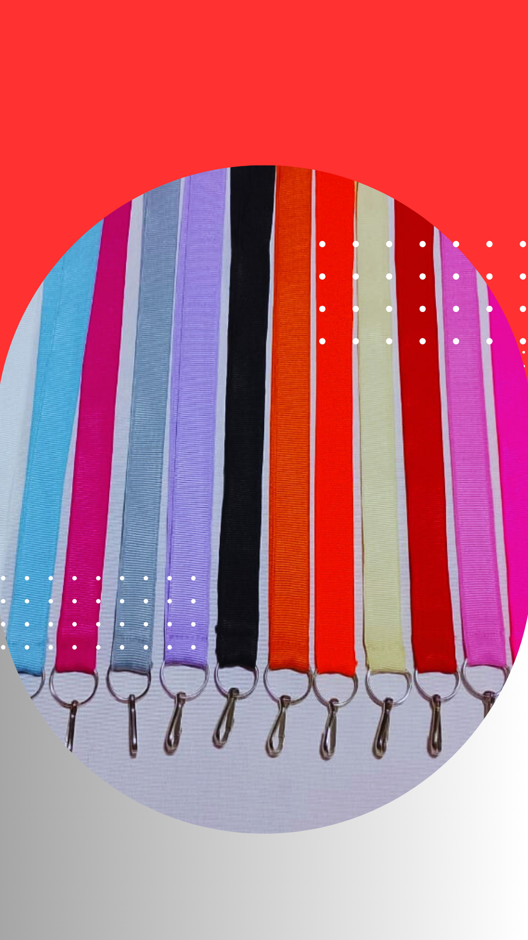 Cintas sin impresión - Lanyards Sin impresión Algodón y Poliester