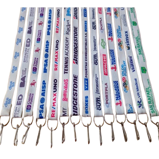 Cintas - Lanyards Blancas algodón y poliester 