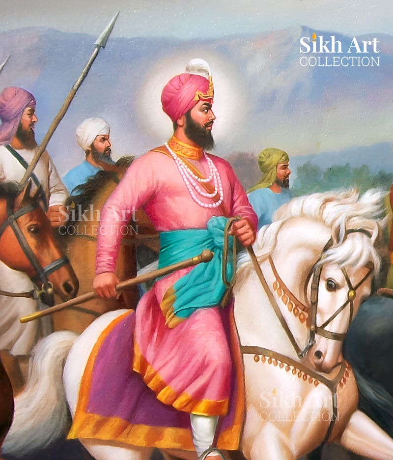 Guru Har Rai Sahib’s Cavalry Blocks Aurangzeb’s Army