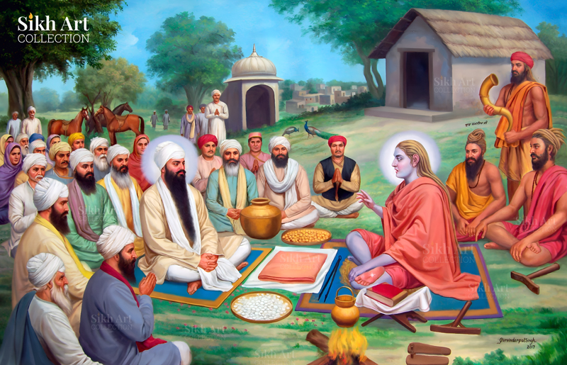Baba Shri Chand Ji met Shri Guru Arjan Dev Ji at Barth Sahib
