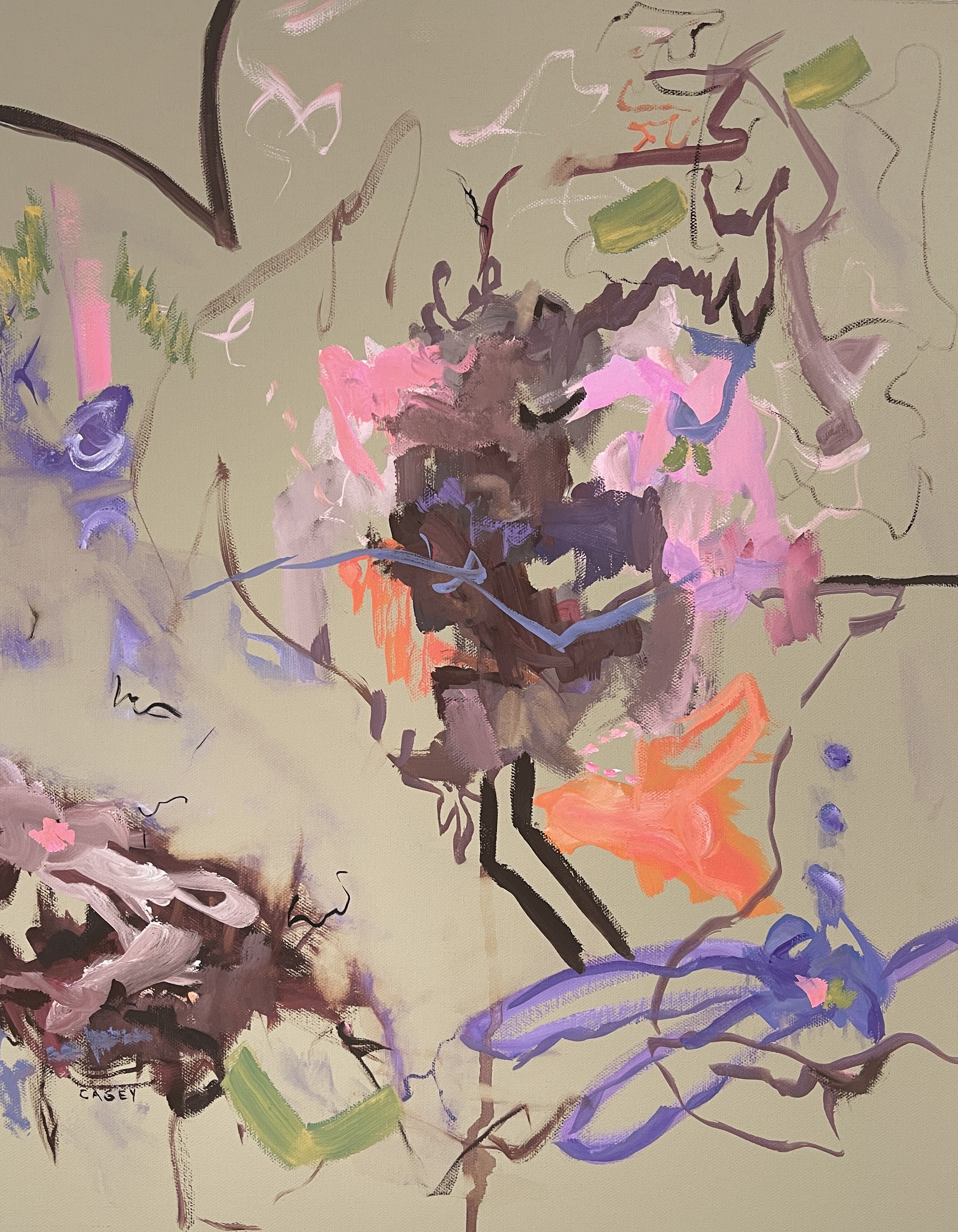 Flowing Echoes of Einaudi gouache 17.2W x 21.3H x2.2D