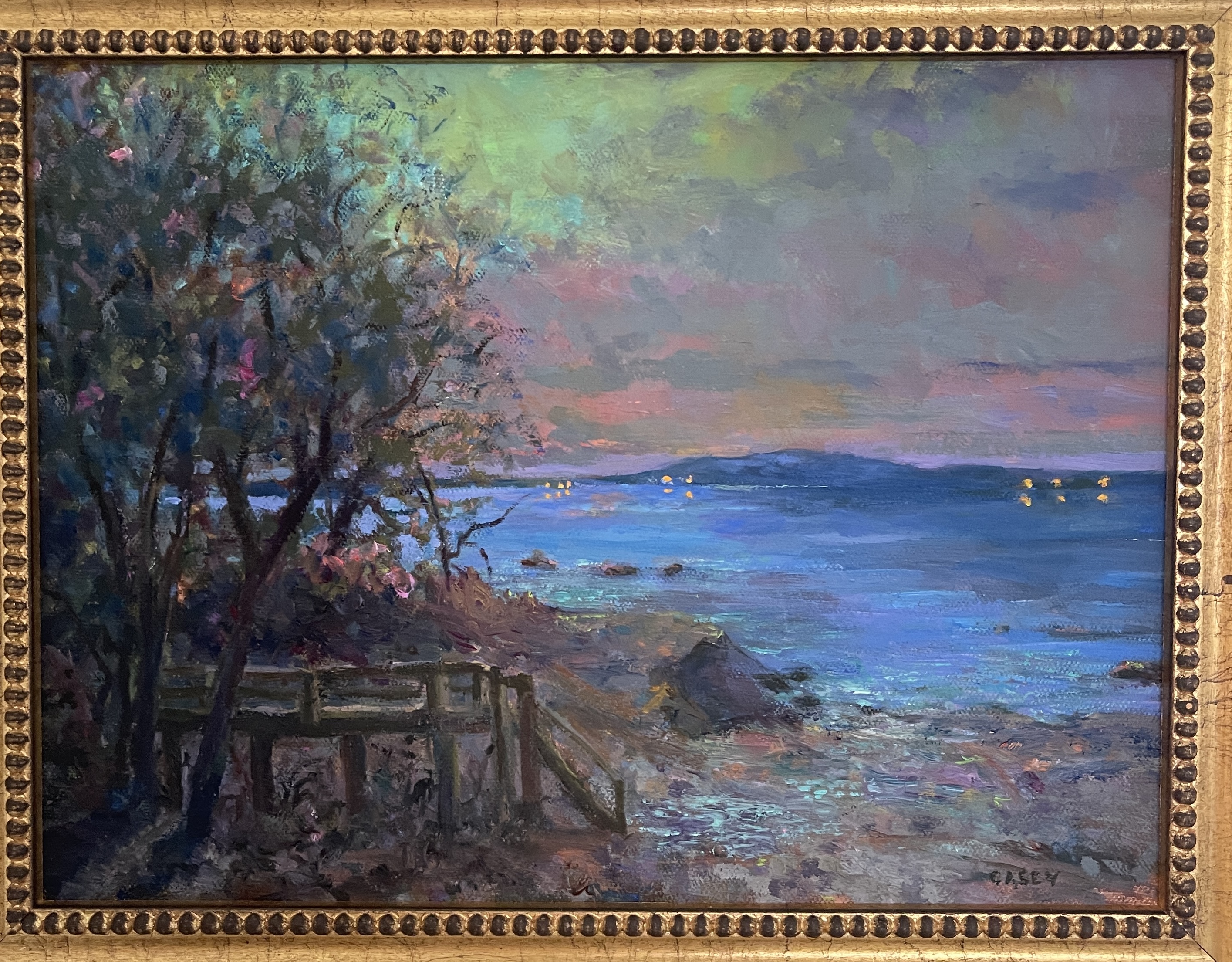 Distant Lights oil painting 12x9