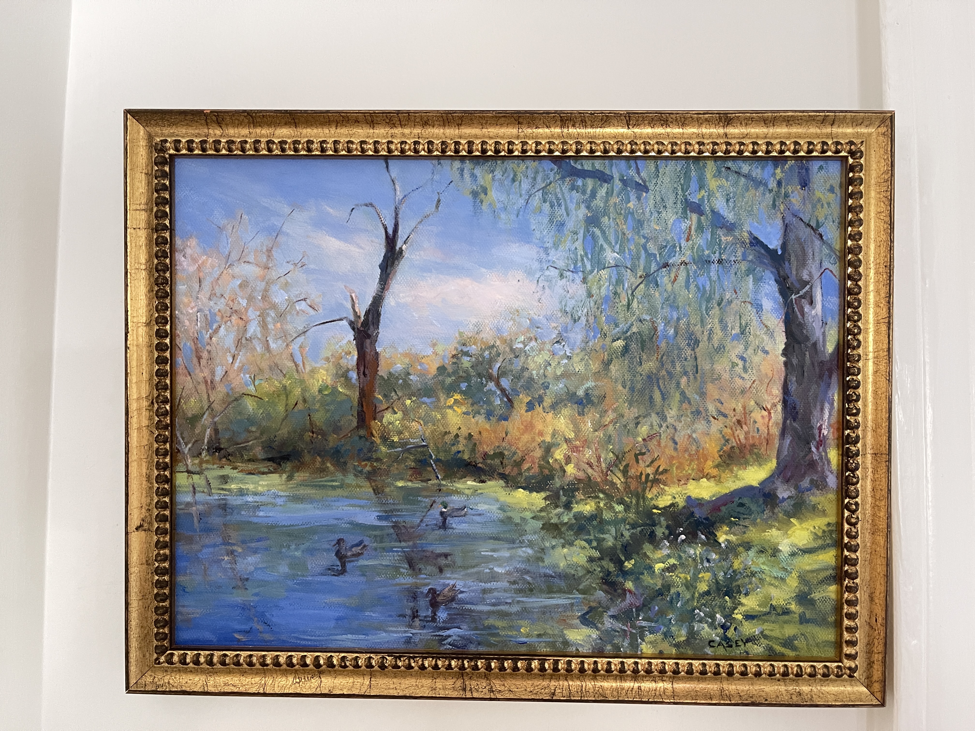 The Duck Pond @ Steven's Field oil painting 12x9