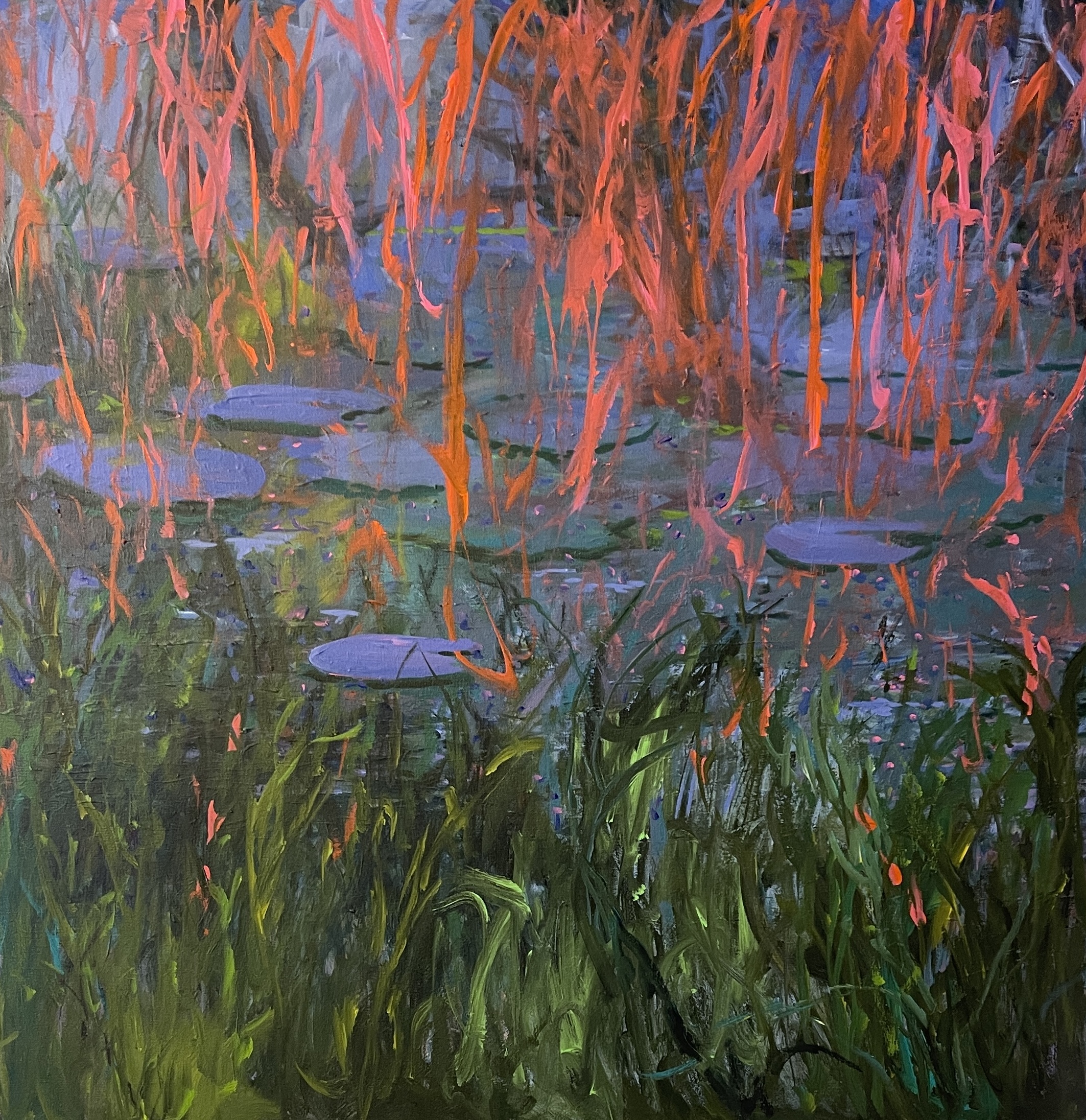  "The Pond" 36 x 36 acrylic