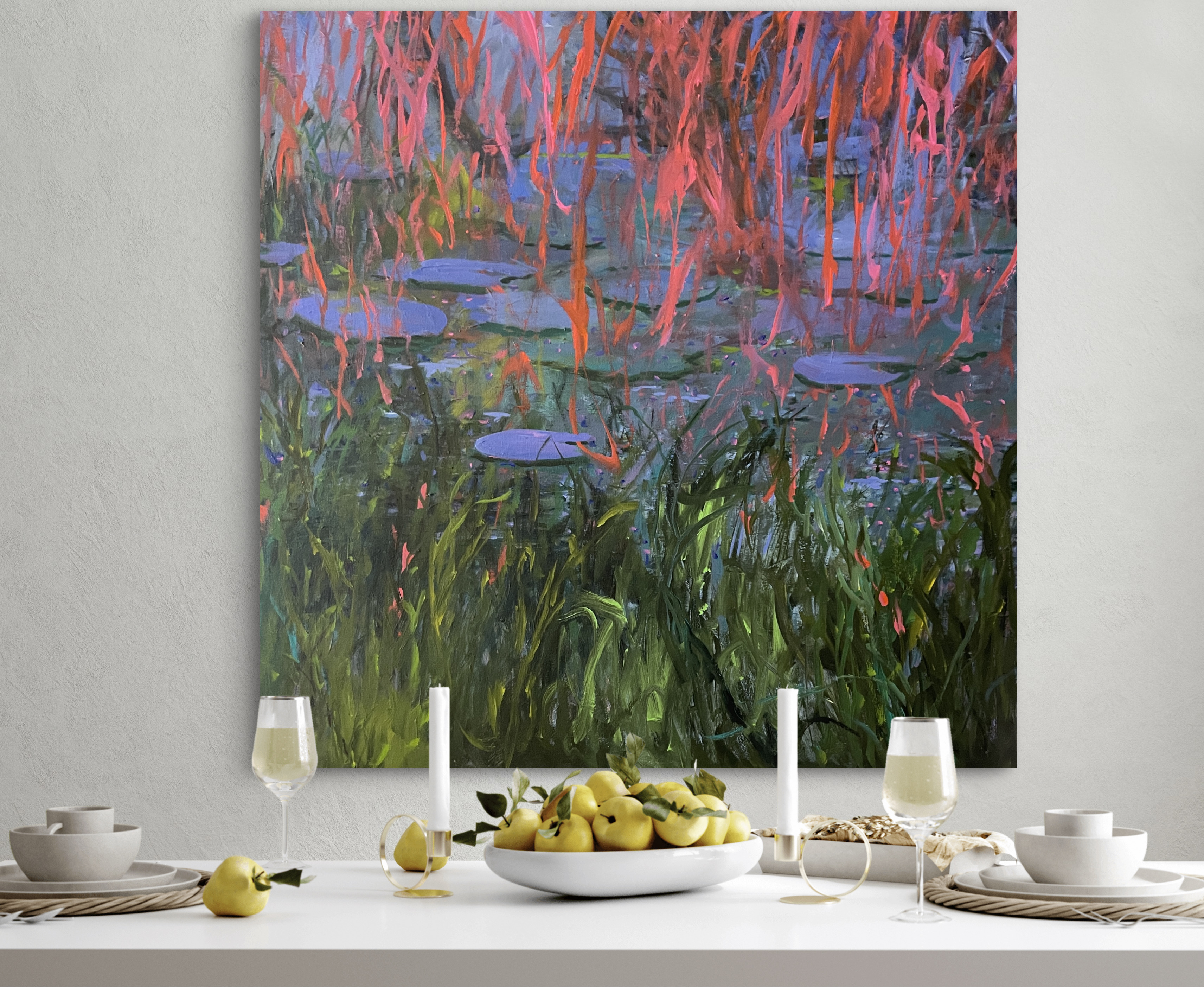  "The Pond" 36 x 36 acrylic