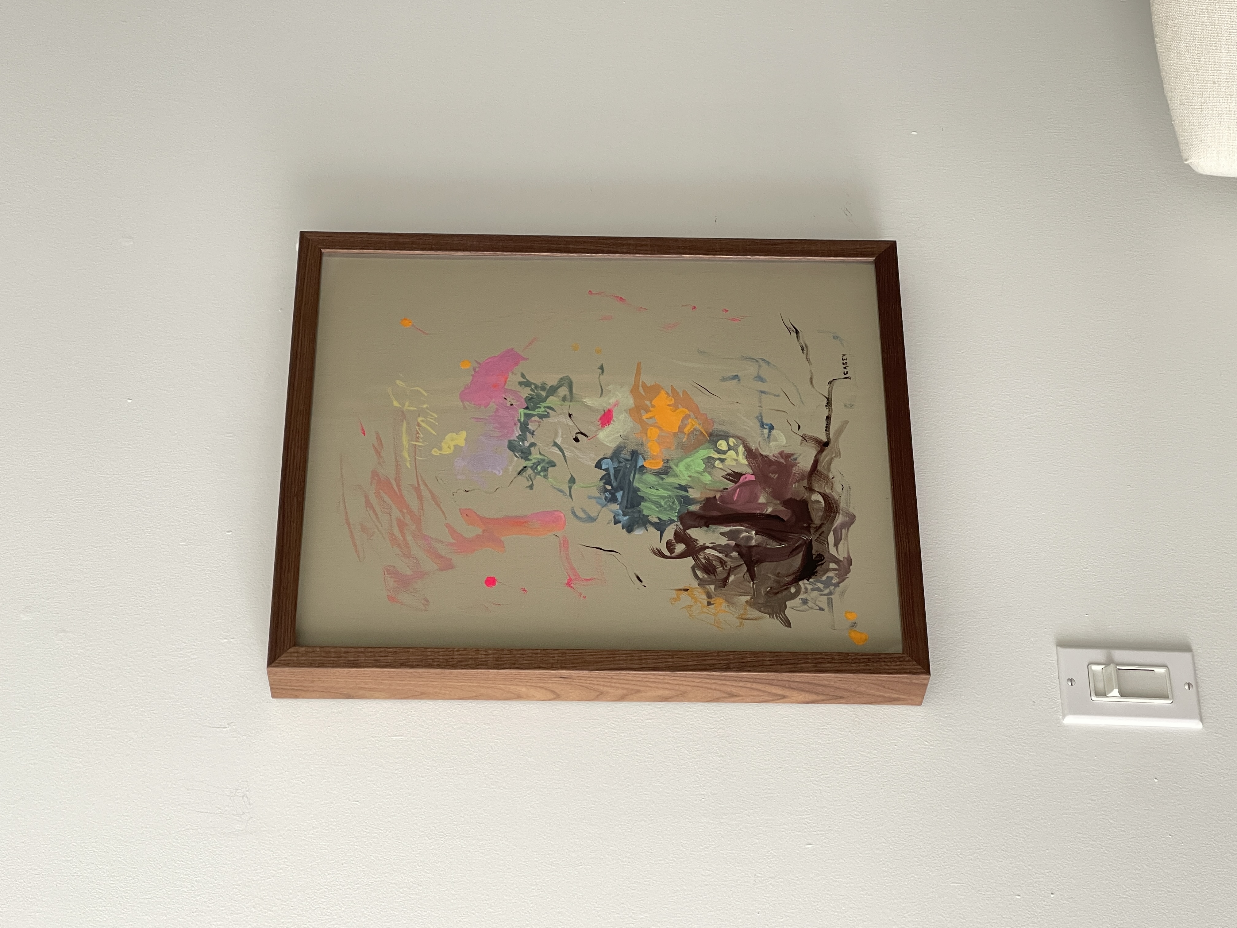 Colorful Crescendo gouache 17.2W x 21.3H x 2.2D
