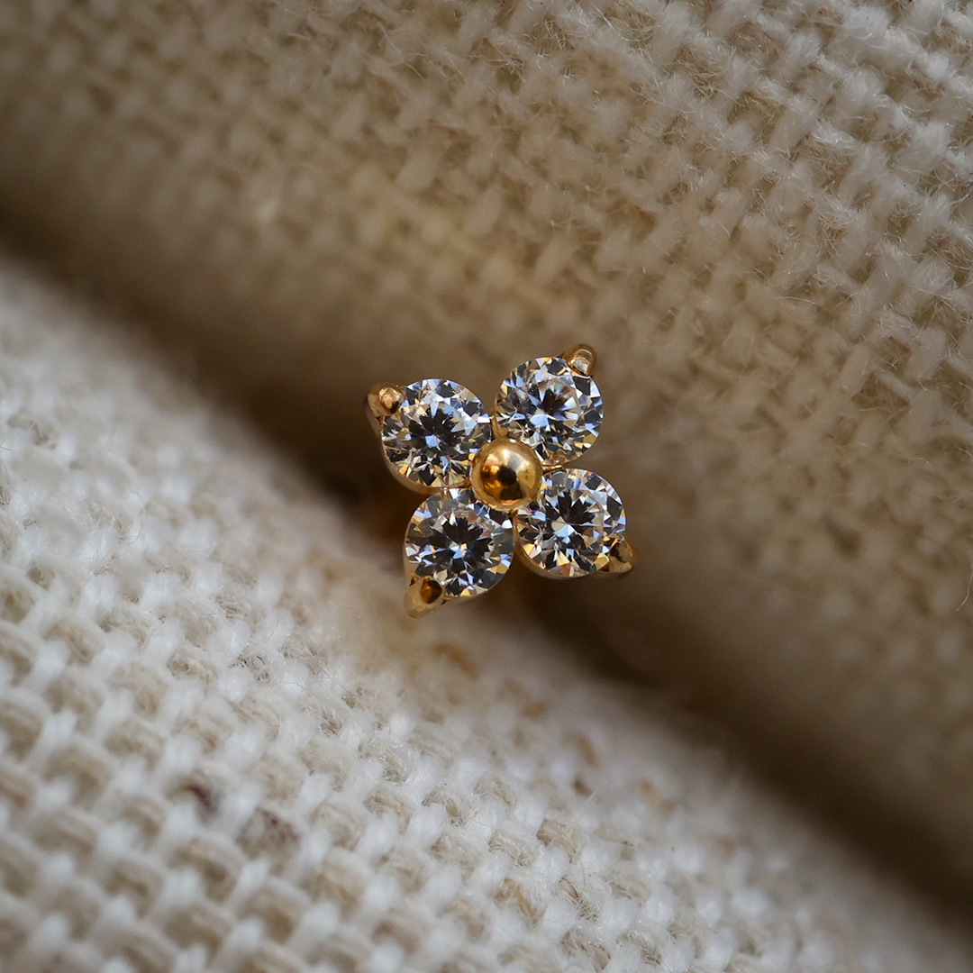 'Bloom' piercing goud