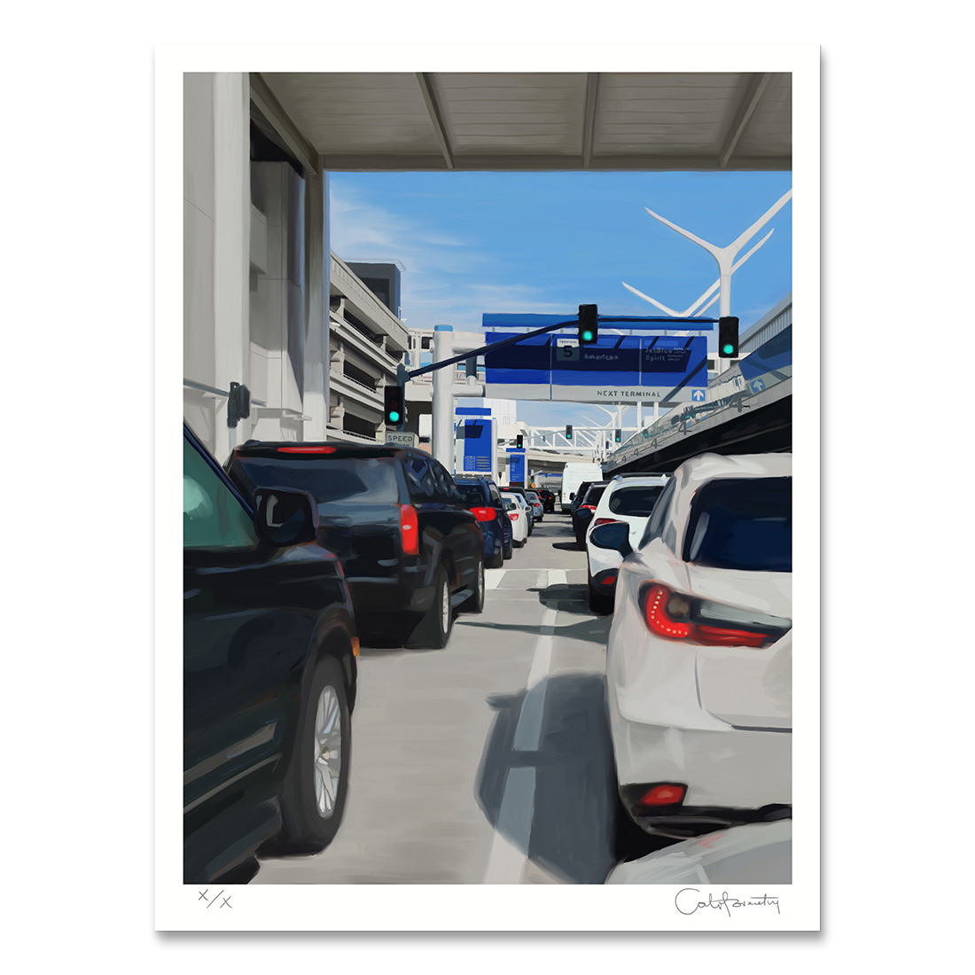 GREEN LIGHTS OF LAX :: fine art print