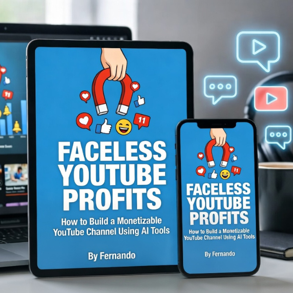 Faceless YouTube Profits: How to Build a Monetizable YouTube Channel Using AI Tools – Step-by-Step Beginner’s Guide eBook