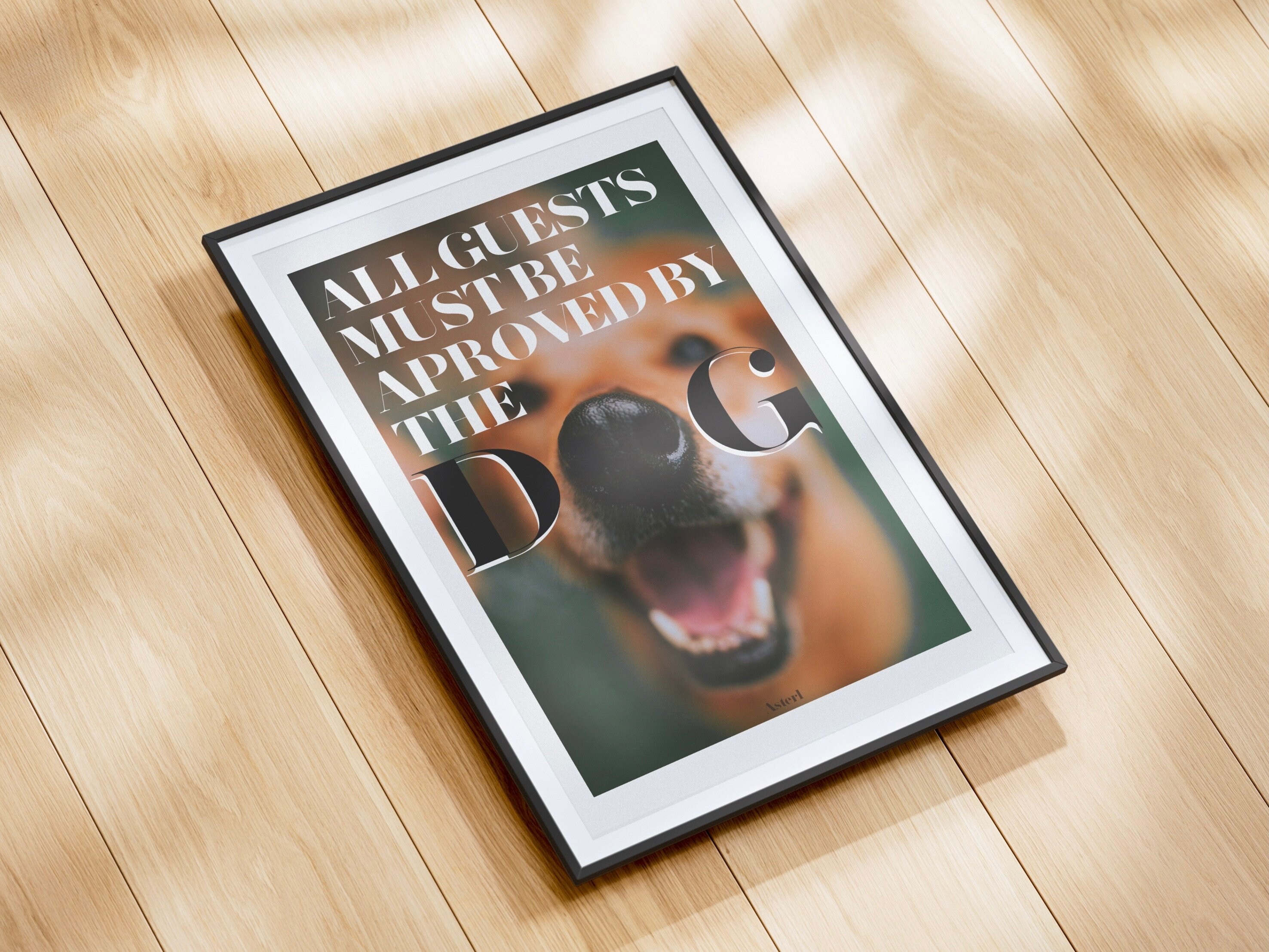 Todos los invitados deben ser aprobados por el perro, Póster.