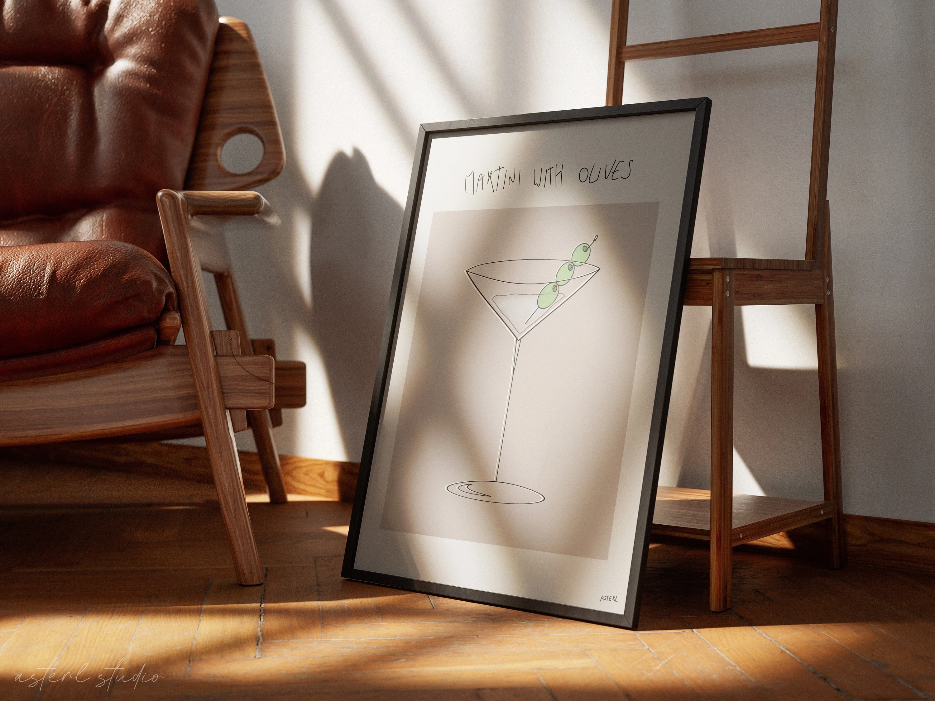 "Martini" Póster Minimalista.