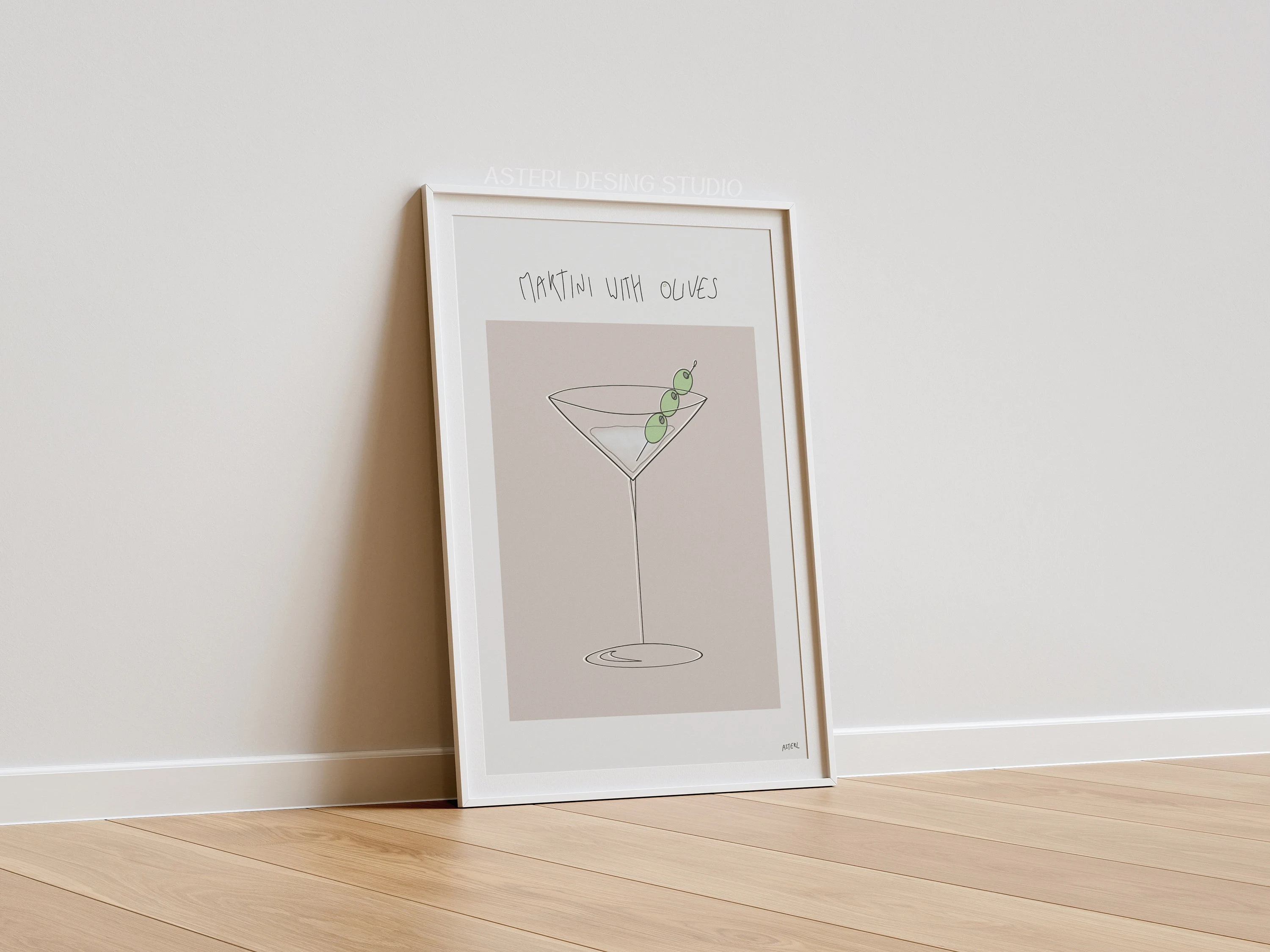 "Martini" Póster Minimalista.