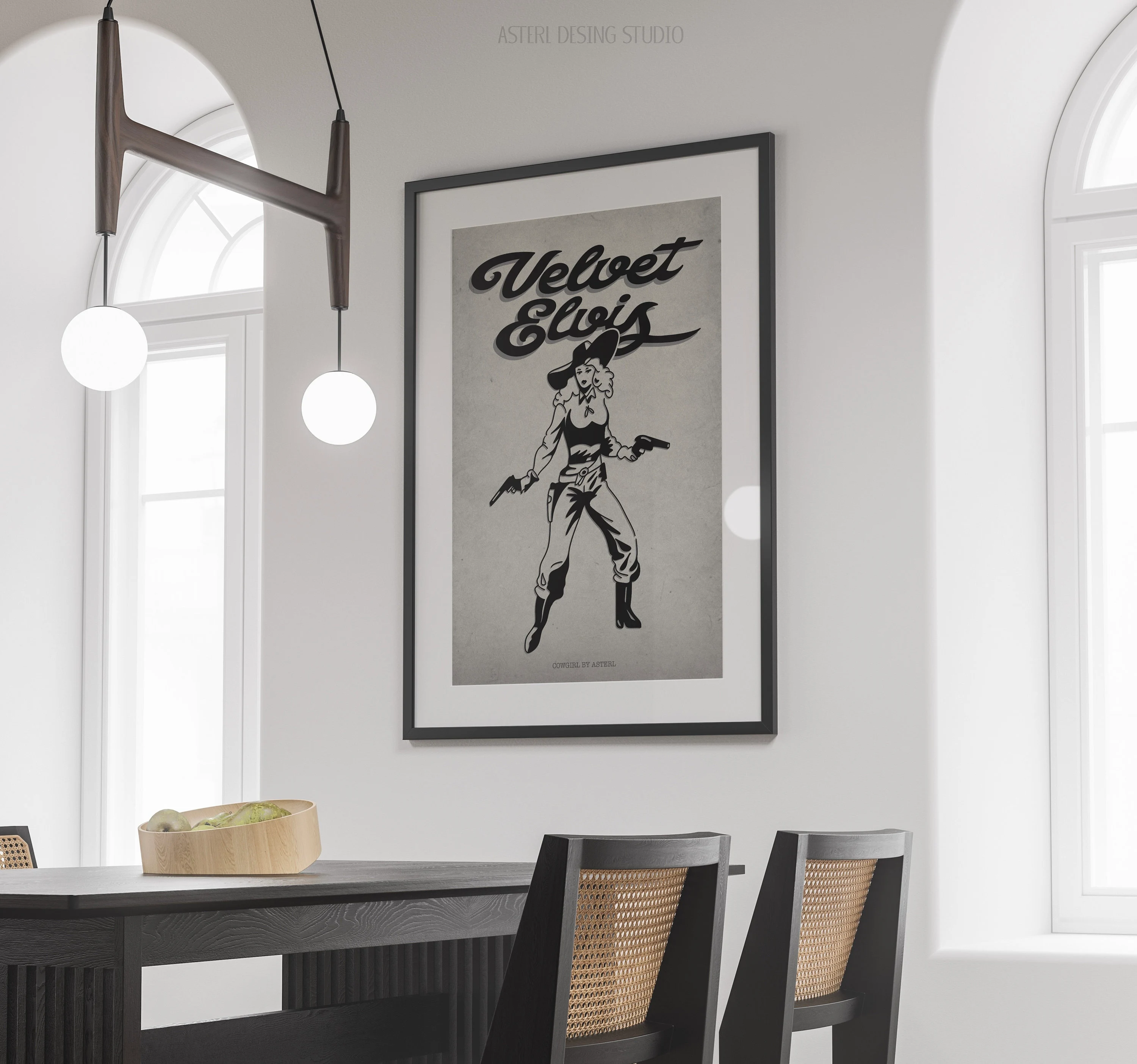 "Velvet Elvis" Póster Vintage.