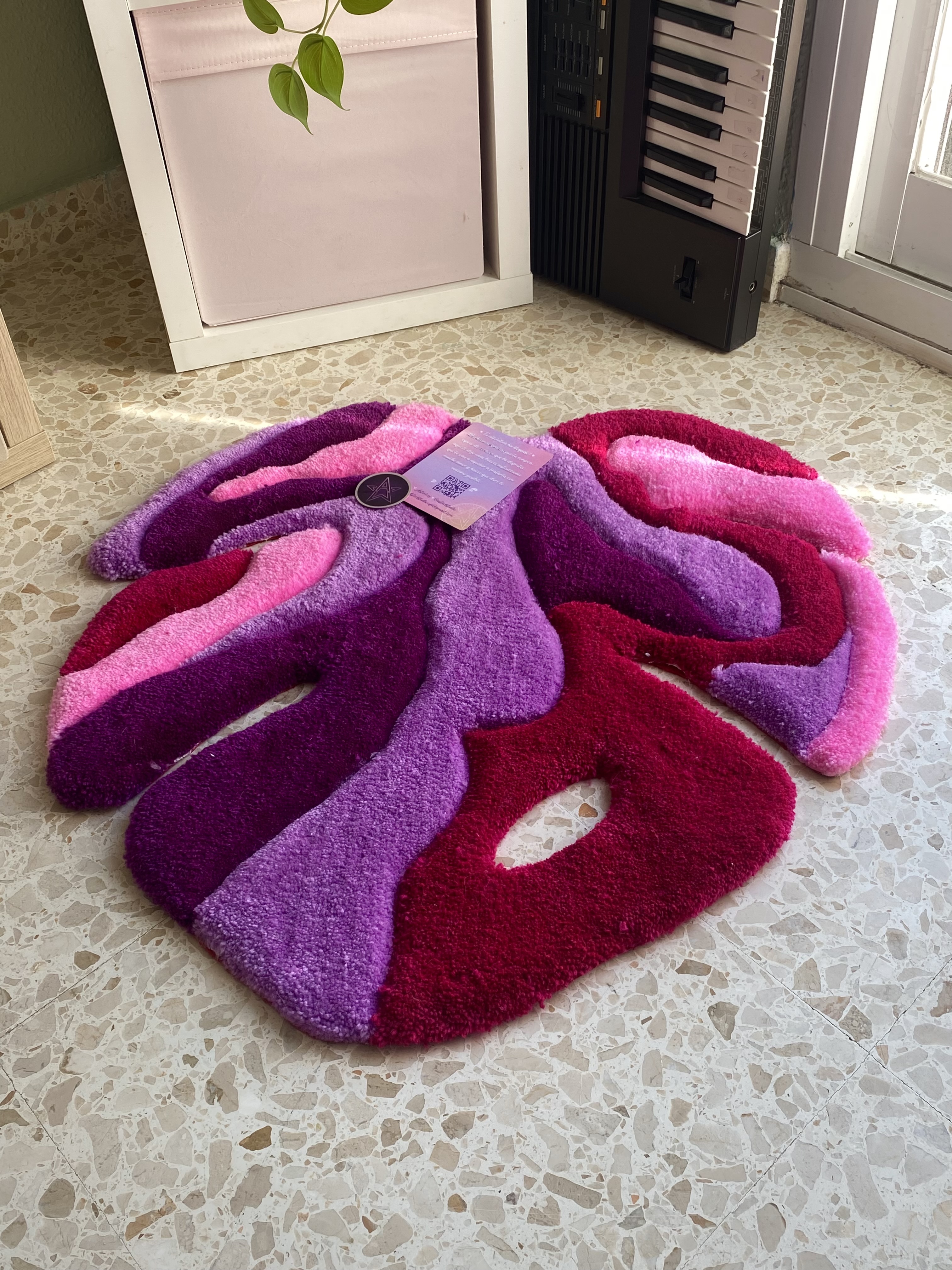 Alfombra Hoja de Adán Rosa