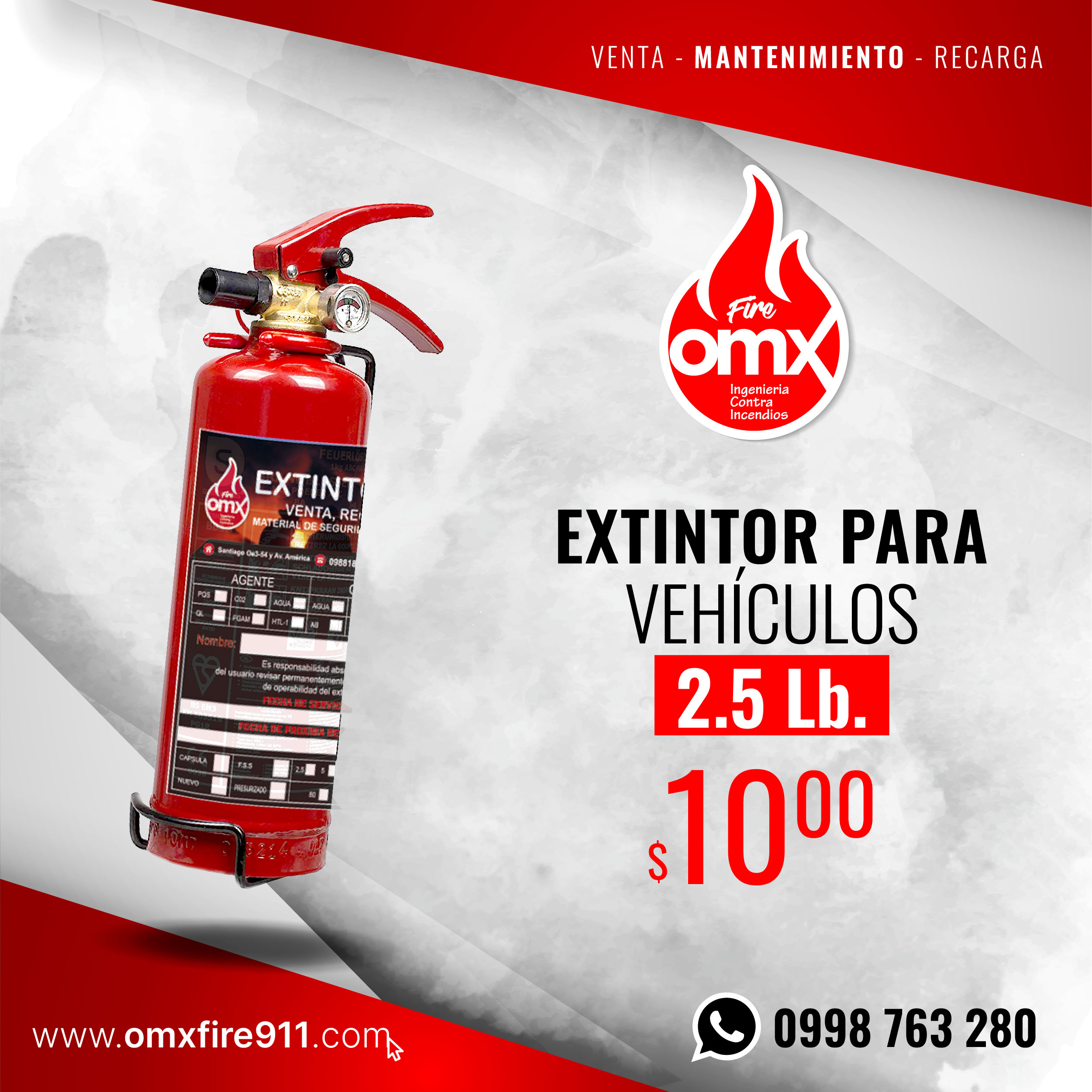 Extintores PQS para Vehiculos 