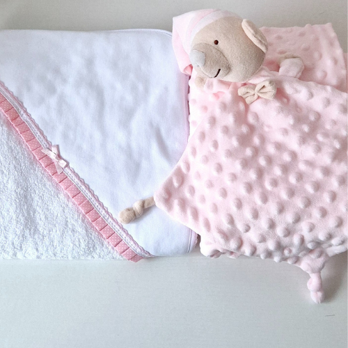 Lot complet : cape de bain + couverture et doudou