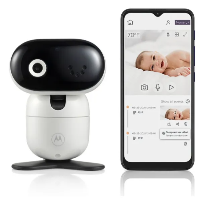 Motorola Baby PIP1010 câmera babá eletrônica panorâmica hd wifi cor branco