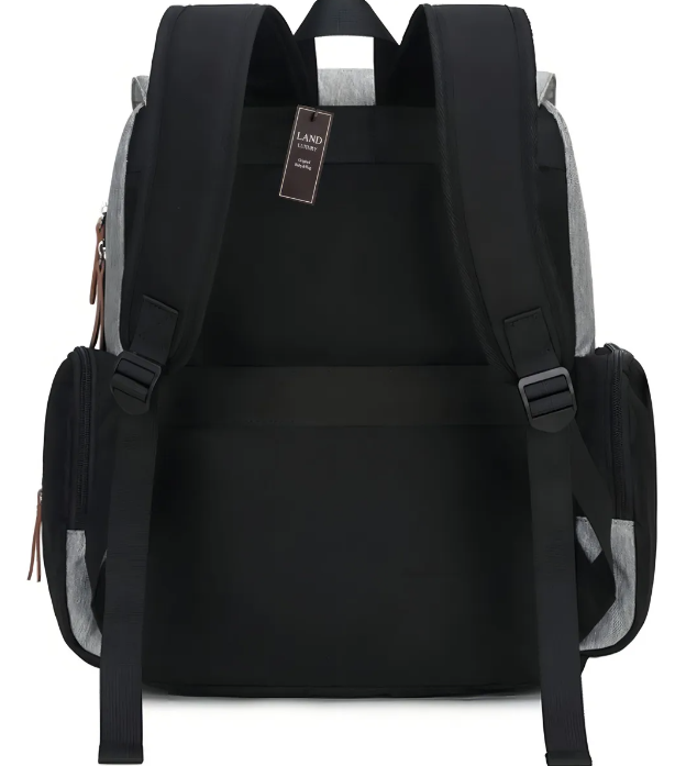 Mochila Maternidade Land Luxury Baby & Bag - 7 Bolsos, 2 Compartimentos Térmicos, Impermeável | Trocador Incluso