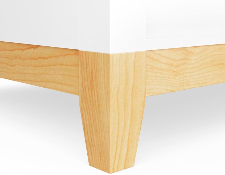 Berço Retrô Pequeno Amor Perfeito Branco - MDF e Madeira Maciça, Pintura Atóxica, 3 Regulagens de Altura | Colchão Incluso