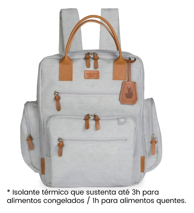 Mochila Maternidade Masterbag - Lona Ecológica, 3 Bolsos Térmicos, Trocador Incluso | Design Moderno Sustentável