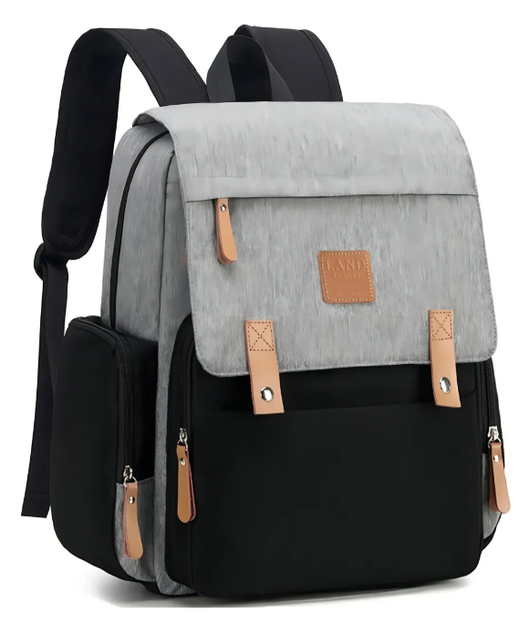 Mochila Maternidade Land Luxury Baby & Bag - 7 Bolsos, 2 Compartimentos Térmicos, Impermeável | Trocador Incluso
