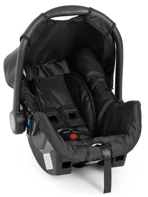 Carrinho Milano Galzerano Preto com Cobre - Alça Reversível Travel System | 4 Posições de Recline, Bebê Conforto Incluso, 0-15kg, INMETRO
