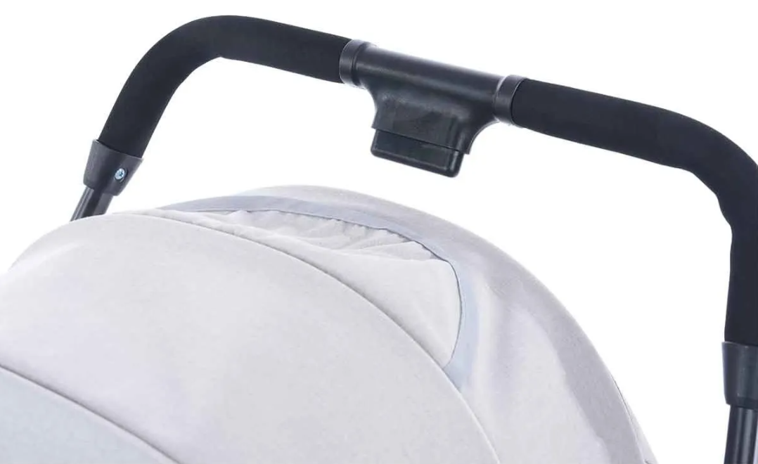 Carrinho YouGo Maxi Baby Cinza - Alça Reversível, Tipo Berço | Suspensão, Até 15kg, 0-3 Anos, INMETRO