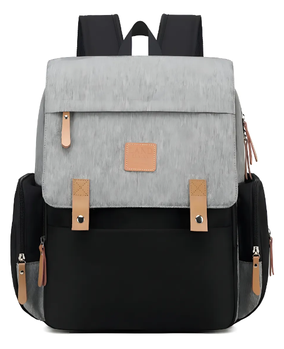 Mochila Maternidade Land Luxury Baby & Bag - 7 Bolsos, 2 Compartimentos Térmicos, Impermeável | Trocador Incluso