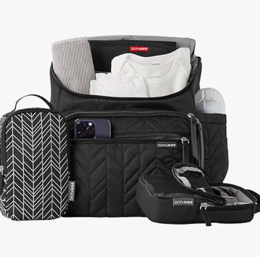 Mochila Maternidade com Organizadores - Abertura Extra Larga, 2 Cubos Isolados, Trocador Incluso | Repelente de Água