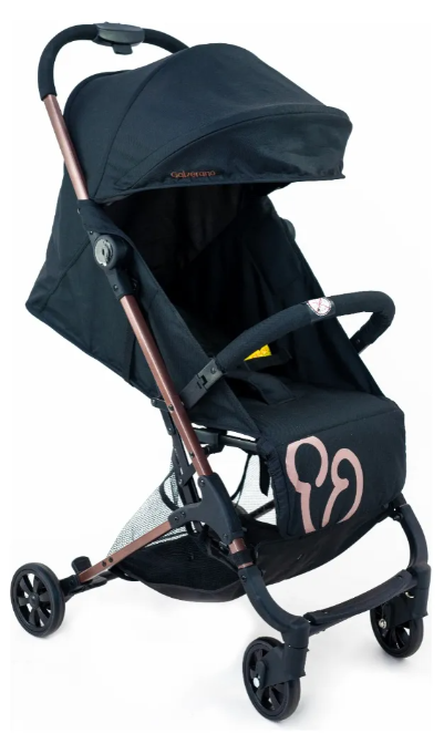 Carrinho Duolee Duo Galzerano Preto com Cobre - Duplo para Gêmeos | 4 Posições de Recline, Até 15kg, Leve e Compacto