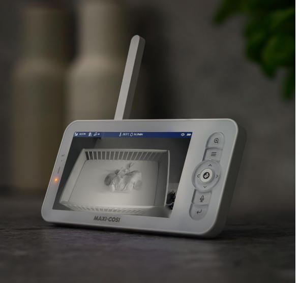 Maxi Cosi, Babá Eletrônica See Pro 360, tela 5.0, tecnologia CryAssist™ interpreta o choro, câmera HD 2K visão noturna, bateria de 10 horas, ruído branco