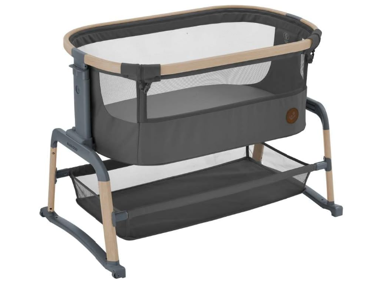 Maxi-Cosi Berço Iora Air - 0 a 9kg, Beyond Graphite | Berço Respirável com Balanço e Deslizamento Lateral