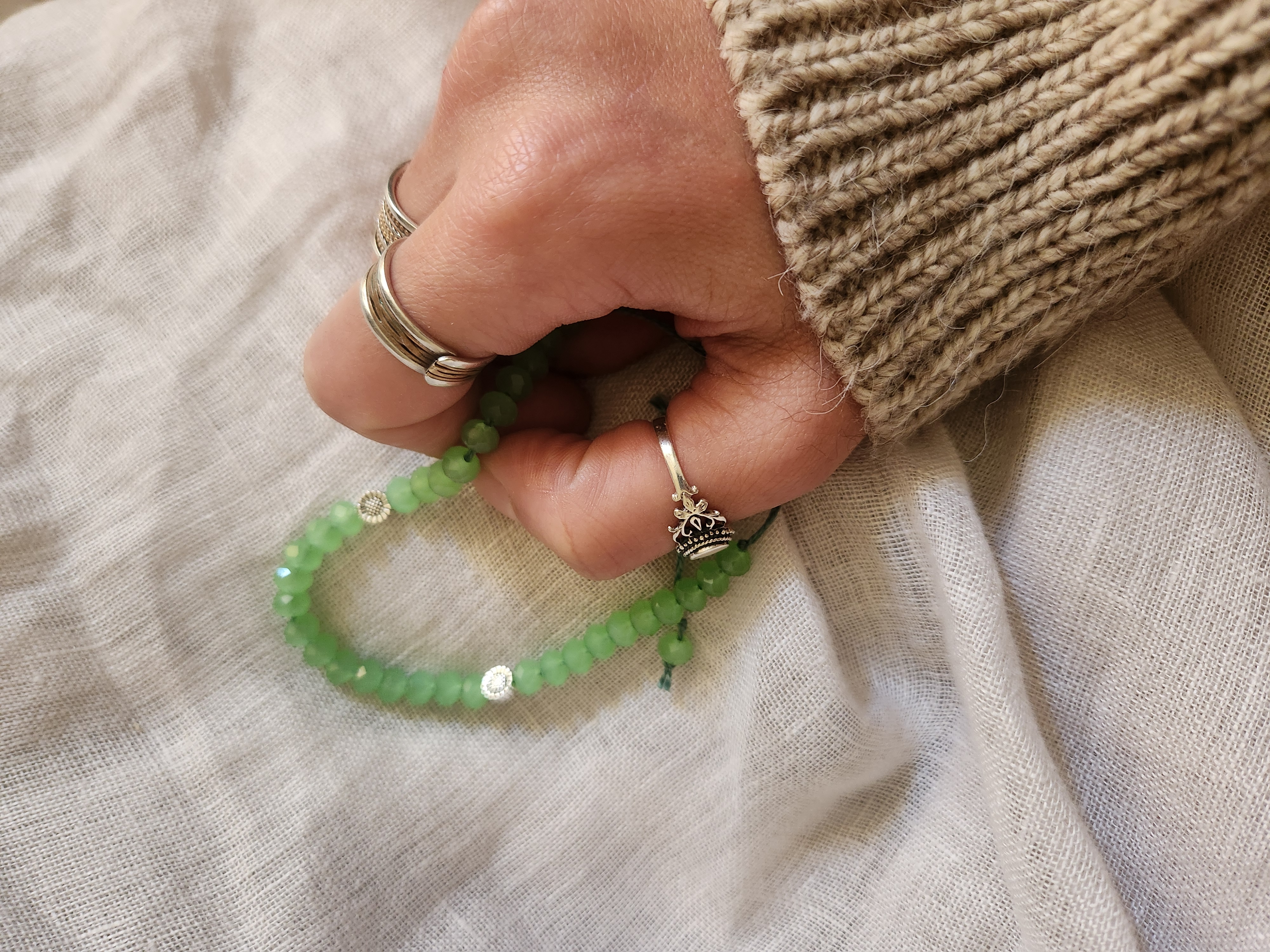 Green Fairy Wrist Prayer Bead 
