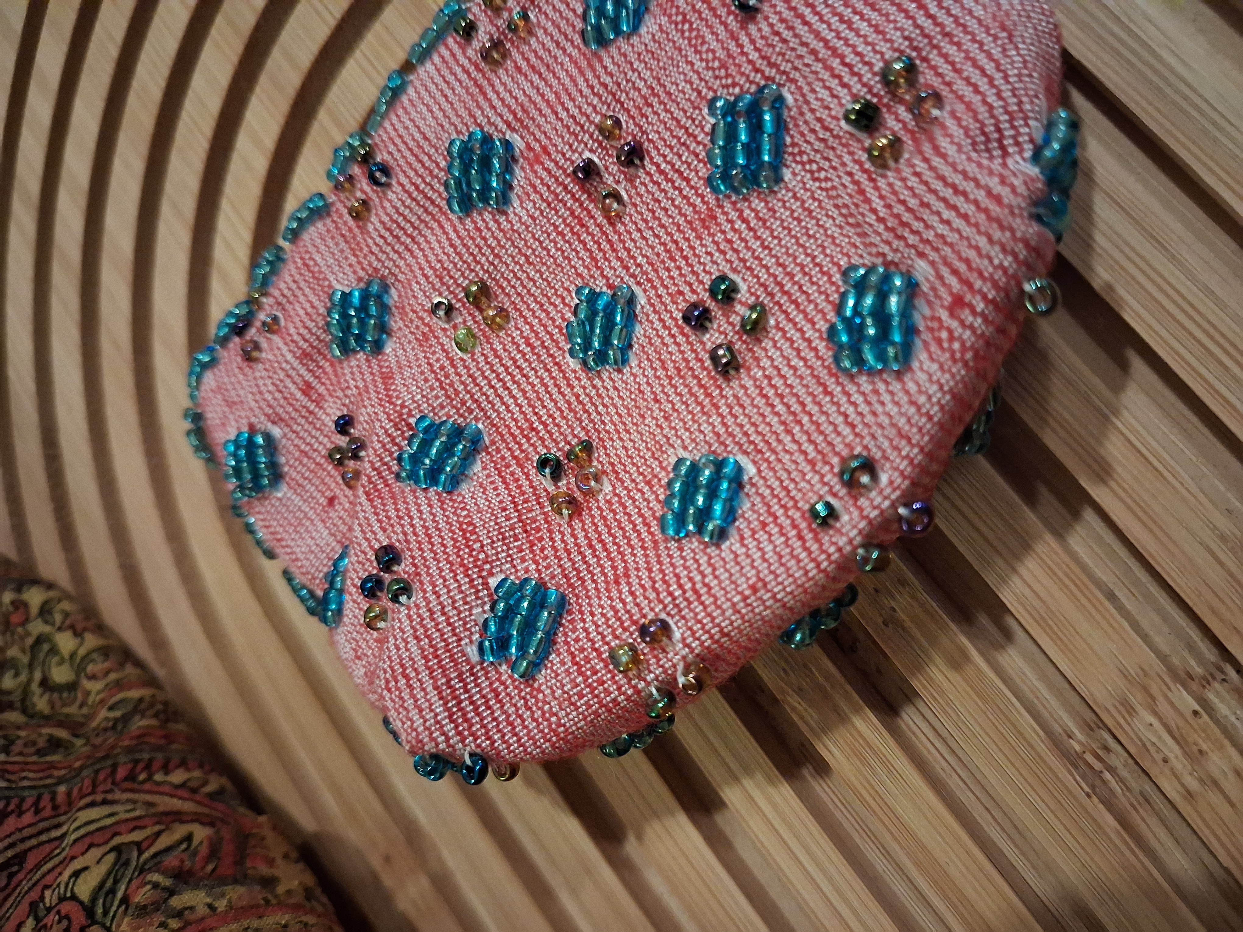 Pink Ornamented Pouch